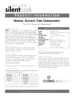 SilentCork Product Sheet 8mm